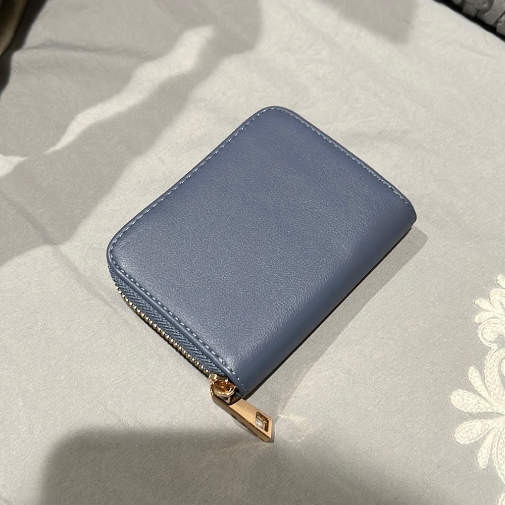 Baby Blue Mini Leather Wallet